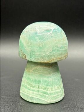 Handcrafted Caribbean Calcite Mushroom Sculpture - Home Art